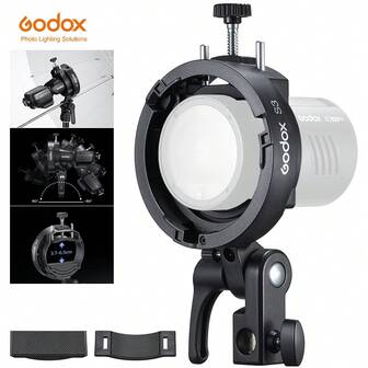  Godox S3 Speedlite Bracket Adjustable Flash Angle Bowens Mount For Godox V100 V1PRO AD200PROII AD400PROII V860III AD600PROII