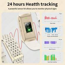 LIGE Fashionable New Smart Bracelet, Screen-Less Design, Waterproof, Multiple Exercise Modes, Exercise Tracking Records, Sleep Monitoring - Beige F - View 4