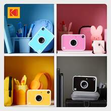 KODAK Printomatic+ Instant Print Digital Camera 10MP Portable Camera With Interactive RGB LED Status Indicator, Prints Full-Color Photos On Zink 2x3" Sticky-Backed Photo Paper - Easy & Fun - Black - View 4