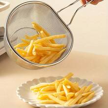 1 cái Rây lọc nhà bếp bằng thép không gỉ, Giỏ lọc bằng thép không gỉ bền, Lý tưởng cho trái cây, rau củ, mì ống, Không cần điện hoặc lắp ráp, Phụ kiện nấu ăn thiết yếu - Bạc - Xem 10