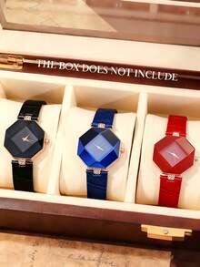 Fashionable, Minimalist, Unique, Exquisite, Elegant, Classic, Retro, High-End, And Sophisticated Ladies' Quartz Leather Strap Watch. Perfect For Birthdays, Year-End Promotions, And Cyber Monday-3pcs/Set (Includes Pen Pouch And Box). - Multicolor - View 7
