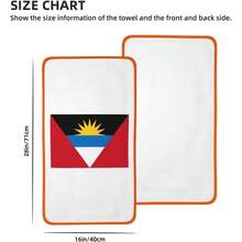 - Toallas de mano con bandera de Antigua Barbuda, secado rpido, toallas de microfibra de terciopelo coral, altamente absorbentes, uso como hotel, bao, ducha, toalla de mano, 16x 28 - Naranja + Toallas de mano - 16x28 pulgadas - Ver 3