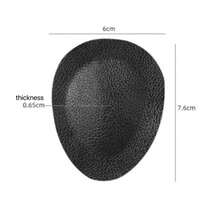 PU皮革前掌缓冲垫，柔软减震半码鞋垫，自粘防摩擦鞋垫 - 黑色 - 查看 6