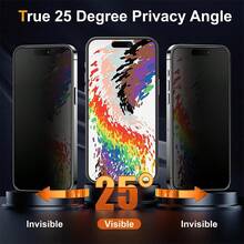 ZYONS 3片装磨砂防窥屏保护膜，兼容 17 Pro Max/17 Air/16 Pro Max/16E/16 Plus，柔软材质，9H防窥陶瓷磨砂屏保护膜，陶瓷磨砂防窥膜，适用于 17/15 Pro Max/14/13/12/11/XR/X/XS/7/8，2.5D防指纹磨砂防窥屏保护膜（6.1英寸）