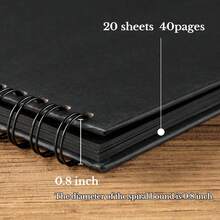 7/8/10 DIY剪贴簿相册套装 - 硬面牛皮纸相册，含2张贴纸，空白记忆剪贴簿，适用于DIY工艺品、婚礼、周年纪念，40页（20张）