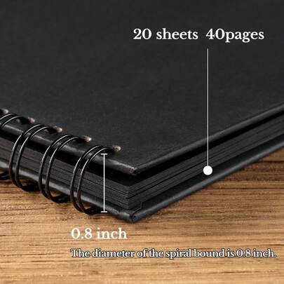 7/8/10 In DIY Scrapbook Album Set– Hardcover Kraft Paper Photo Book With 2pcs Stickers,Blank Memory Scrap Book For DIY Crafts, Wedding, Anniversary, 40 Pages (20 Sheets)