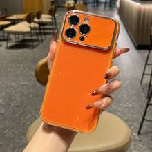 【新作】Apple全機種 一瞬でチェンジ iphone17proケース ミニマリスト キラキラ 大型窓付き 光沢無地 上質な輝き iPhone17 Pro Max/17 Pro/17 Air/17/16 Pro Max/16/16 Pro/16 Plus/15/15 Pro Max/15 Pro/15 Plus/13/13 Pro/13 Pro Max/14 Pro/14 Pro Max/14 Plus対応スマホケース 韓国、女性に最適、薄型 軽量、携帯ケース、防水、耐衝撃、落下防止、傷防止。 - オレンジ - チェックする 2