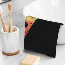 - Toallas de mano retro de escalada en roca - Secado rpido, toallas de microfibra de terciopelo coral, altamente absorbentes, uso como hotel, bao, ducha, toalla de mano, 16x 28 pulgadas - Toallas de mano negras - 16x28 pulgadas - Ver 7