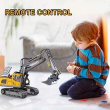 Children's Remote-Controlled Excavator Toy 2.4G Construction Vehicle Truck Toy, Construction Vehicle, With Lights And Sound, And Rechargeable Battery - The Perfect Gift For Christmas, Halloween, Thanksgiving - Multicolor - View 6
