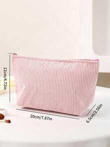New Minimalist Fashion Cosmetic Bag, Portable Toiletry Bag, Multi-Functional Pencil Case & Makeup Brush Holder, Suitable For Dorm & Travel, Back To School Essentials - Multicolor - View 3