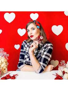 20 pièces Emballages de sucettes en forme de cœur pour la Saint-Valentin avec nœud, supports de sucettes DIY, cartes de décoration d'emballage de bouquet, cartes d'insertion de bonbons avec nœud, étiquettes de cadeaux de bonbons pour la Saint-Valentin, enveloppes en papier à motif de cœur mélangé, convient pour les mariages et les fêtes romantiques - Multicolore - Voir 11