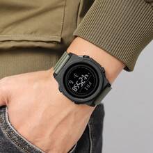 SKMEI 2626 Men's Compass Watch LED Display Pedometer Stop Watch Water Resistant Digital Sport Watch With 3 Alarms - one-size - View 8