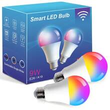 2/4/6 Pack Smart Light Bulb, 2.4G WiFi Bluetooth Light Bulb, RGBCW Color Changing LED Light Bulb, 60W Equivalent, 800LM,APP Control & Music Sync, DIY Scene Modes For Room Decoration Indoor Lighting. - RGBCW - 查看 13