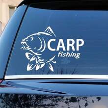 Carp Fishing Funny Waterproof Car Sticker Vinyl Decal For Auto Car Stickers Styling On Bumper Window - A - View 2