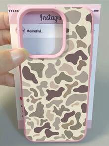 New Creative Leopard Print Pattern Compatible With Apple Phone 16/12/13/11/14/17/15/ProMax/Pro/Plus/Xs Max/XS/X,Anti Fingerprint Silicone Soft Case Ultrathin Phone - 粉色 - 查看 4