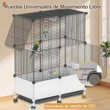 OCEBEEC Jaulas Grandes para Pájaros Metal Jaula De Pájaros Móvil Jaula De Loro Aves Jaula De Canarios Juego de 6 carillones de Viento - como en la foto - Ver 7