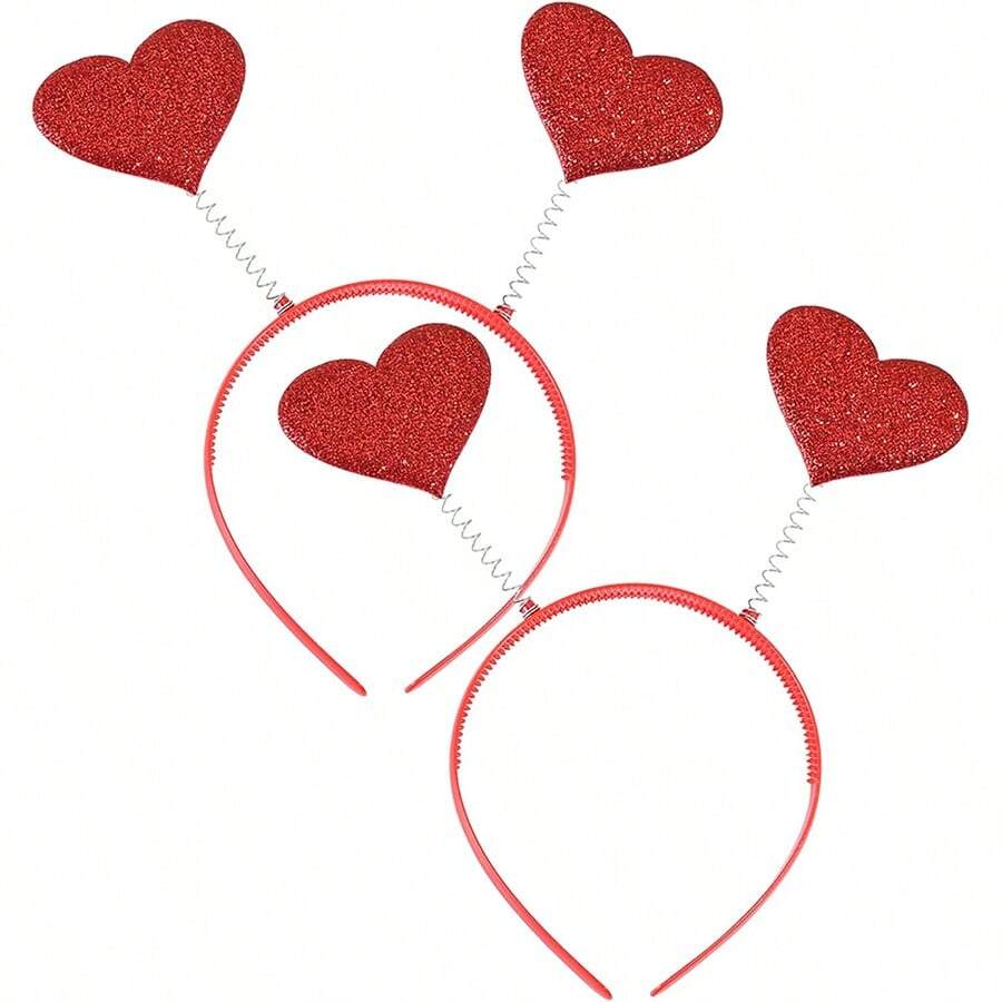 1/2/4pcs Cupid Headband, Heart Headband, Valentine's Day Headband, Women Heart Hair Accessories