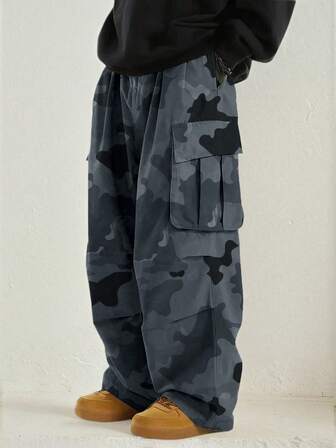 Men's Casual Fashionable Cargo Pants, Outdoor Camouflage Cargo Pants, Autumn/Winter
