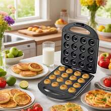 16-Hole Donut Maker, Home Mini Electric Griddle, Homemade Colorful Donut Dessert Machine, Breakfast Baking Gadget, Culinary Beginner, Dessert Lover's Home Cooking Appliance - US A Type Plug(110-127V) - View 3