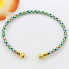 C-Shaped Elastic Adjustable Screw Open 3mm Bangle, Fashionable European & American Style, Suitable For Beads, DIY Bracelets & Jewelry - Woven Elastic Bracelet - View 11