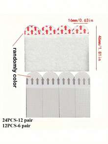 12/24 Stücke doppelseitige abnehmbare Klebehaken, ohne Bohren zum Aufhängen von Rahmen und Kunstwerken, wasserfeste Klebemontage - Verschiedenfarbig - Übersicht 5