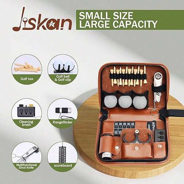 Men's And Women's Golf Gifts And Accessories, A Multifunctional Golf Storage Bag That Can Accommodate Golf Balls, Range Finders, Golf Ball Tees, Brushes, Multi-Purpose Turf Knives, Scoring Devices, Golf Ball Holders.