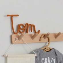Placa de nombre personalizada de alambre: Placa de nombre personalizada, decoración de nombre de habitación, texto personalizado, regalo, texto de alambre, decoración de habitación, regalo de Navidad, regalo del Día de la Madre - Multicolor - Ver 8