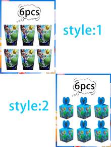 Super Mario 马里奥主题生日派对装饰礼品袋，包含爆米花盒、礼品盒、手提包盒、糖果盒等，适合生日派对装饰。