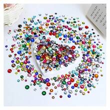 4500PCS Resin Flatback Rhinestone, 2mm 3mm 4mm 5mm 6mm Transparent Gray Flatback Rhinestones For Tumblers, Nails Art, Mugs, Bottles, Craft Dration, Loose Bling Glitter Gem Stone - 多色113 - 查看 4