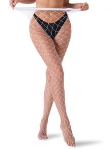 1Pair/2Pairs/4Pairs Fishnet Stockings For Women Plus Size One Size Fit All Fashion Fishnet Tights