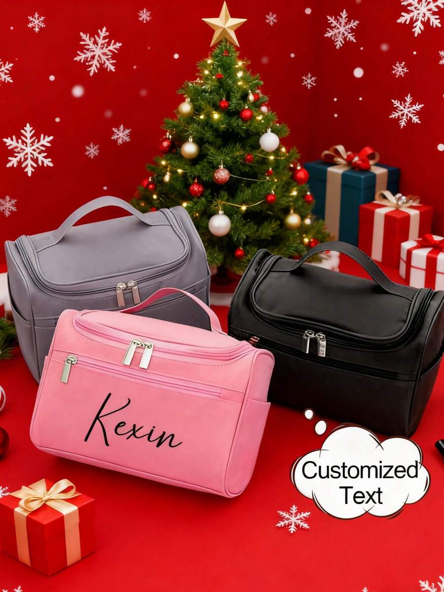 Dostosuj swoją ekskluzywną nazwę lub inny tekst Spersonalizowana zewnętrzna przenośna torba podróżna Oxford Cloth Wodoodporna duża pojemność kosmetyczka do przechowywania torba do przechowywania w łazience torba podróżna przenośna, uniwersalna, duża pojemność, uniwersalna, wielofunkcyjna, kolorowa, słodka, urocza, zakontraktowana, zabawna, kawaii, Y2K, minimalistyczna, dojazdy do pracy, biznesowy swobodny, podstawowy, niestandardowy, spersonalizowany, wyjątkowy, dostosowany, idealne prezenty dla niego, idealne prezenty dla niej, jej, rodziny, przyjaciół, dziewczyny, na rocznice, na urodziny, na święta/urlop, na zewnątrz/wyjścia/podróże/piesze wędrówki/stadion/sport/wspinaczka, do biznesu/dojazdów/pracy/biura, na wakacje, wakacje