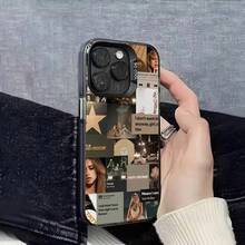Funda para teléfono 17,16,15,14,13,12,11,Pro,Max,Plus,E, negra IMD Cubierta de Cantante Chica T-Tate McRae - z8 - Ver 9