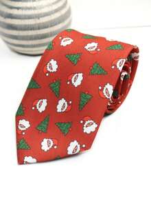 1pc Unisex Christmas Necktie, Suitable For Casual, Street, Daily, Party, Gift - Multicolor - View 7