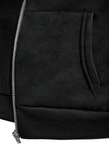 Custom Women's Short Jacket ,Fall Clothes For Women,Winter Clothes For Women,Halloween Clothes Women,Flocked Print, Half-Zip Stand Collar. Casual Black Outerwear,Perfect For Going Out, Shopping, Holidays, Parties, Gatherings Or Travel.Running Wear