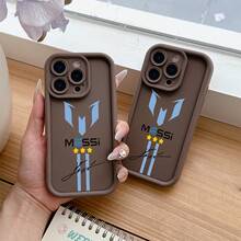 Messi Logo Signature Phone Case For IPhone 16 15 14 13 12 11 Pro Max Mini XR XS X 7 504 Plus Shockproof Soft TPU Back Cover Drop-Resistant, Gifts - Trộn màu 1 - Xem 5