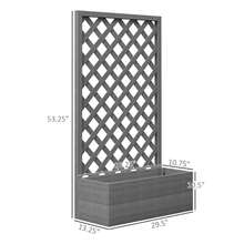 Raised Garden Bed With Trellis Planter Box Outdoor - 黑色 - 查看 7