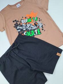 Boys' Spring And Summer Outfit Set - Stylish Boys' Clothing - Blocoirinho - Rỉ Nâu - Xem 4