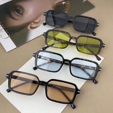 1 Pair Vintage Square Studded Fashion Leopard Print Personalized Chic Casual Decorative Glasses