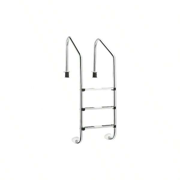3 - Step Split Stainless Steel Pool Ladder, Heavy Duty Steel Ladder In Ground Pools, Pool Ladder/Easy Mount Leg, Non - Slip Footstep