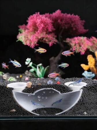 Shrimp House & Fish Hideaway - Multi-Color Design, Open & Enclosed Hiding Spots, Durable Plastic Aquarium Decor, Small Fish Shelter & Ornament, Shrimp Tank Accessory, Pet Habitat Enhancer, Fun Shaped