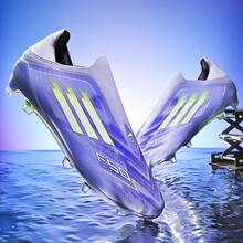 男士足球鞋、女士足球鞋、专业人造草坪足球鞋、男士室内/室外运动鞋、时尚运动鞋、男女通用户外草地足球鞋（AG/FG） - 紫色 - 查看 3