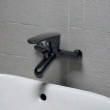 Wall Mounted Bath Shower Faucets Household Bathtub Faucet Multifunctional Outlet Hot And Cold Mixer Tap Black Bathroom Faucet Bathroom Accessories Bathroom Tools - Multicolor - View 1