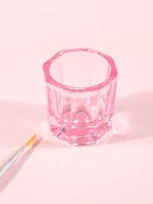 Klimonla 1pc Glass Cup, Nail Art Acrylic Powder Nail Art Cups Bowl Glassware Tools, Pink,Nail Supplies,Nail Tools,Nail Art Tools,Back To School,Nails,Nail Tools Press On Nails - 粉紅色 2 - 查看 3