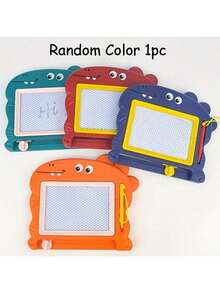 1 buah Papan Gambar Magnetik Berbentuk Dinosaurus, Sempurna untuk Pesta Ulang Tahun dan Tas Hadiah (Warna Acak) (Beberapa Aksesoris Dikirim Secara Acak) - warna campuran - View 4