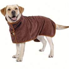 1件寵物狗超吸水浴袍和腰圍浴巾