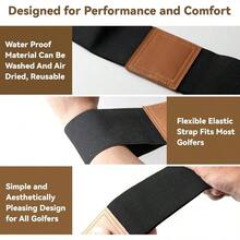 Swing Trainer Aid, Swing Correcting Arm Band, Swing Aid Trainer, Trainer Right Left - Handed Players - Black - View 5