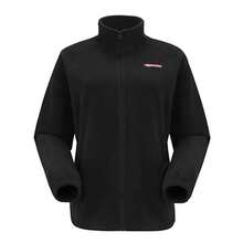 CAMEL CROWN 女士户外抓绒外套，双面抓绒，保暖，防静电，立领，防风内衬 - 幻影黑 - 查看 2