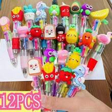 12/24 PCS Cute Cartoon Four-Color Mini Colored Ballpoint Pens, Creative Portable Pen, Scalable Neutral Pen, Student Signature Pens, Birthday And Party Gifts, Classroom Rewards, Suitable For School And Office Use, Christmas, New Year Gifts, Perfect Choice For Holiday Gifts - 彩色 - 查看 13