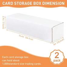 Trading Card Storage Box 2-Pack Horizontal 14.4 Inch 1000 Count Card Holder For TCG MTG Sports Card Collection - 1 - Xem 2