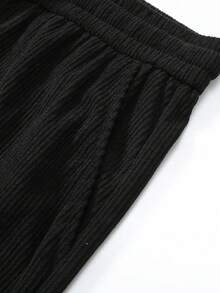 2pcs/Set Plus Size Men's Corduroy Straight Leg Pants, Casual Solid Color Loose Fit Trousers, & Versatile For Spring & Autumn - Multicolor - View 4